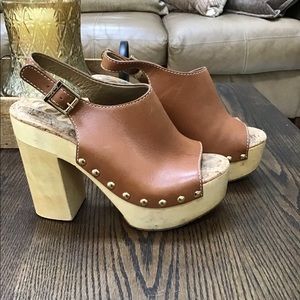 Sam Edelman platform camel heels size 6 shoes
